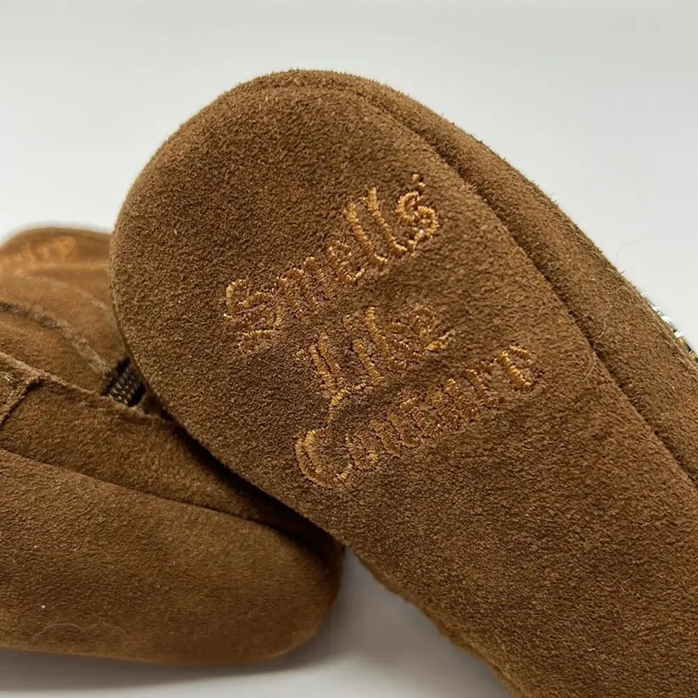 Juicy Couture Infant Girls Brown Suede Slipper/ Moccasin Size 4
